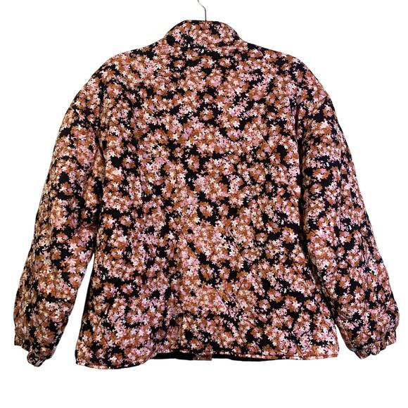 SOCIAL STANDARD By Sanctuary Coat M Jacket Quilted Twill Floral Mock Ne… - Picture 2 of 14